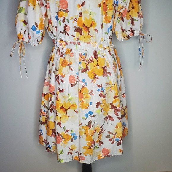 NWT Abercrombie & Fitch Poplin Puff Sleeve Babydoll Mini Dress Size XL - Picture 11 of 14